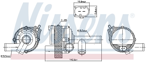 Дополнительная электро помпа Nissens 831080