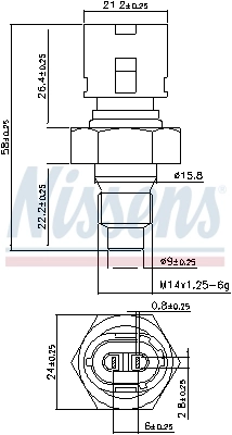 Sensor de temperatura do fluido de esfriamento Renault 21 S48