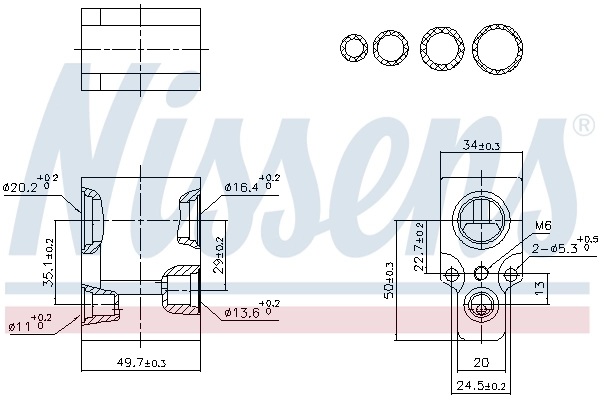 Клапан TRV, кондиционера Nissens 999349