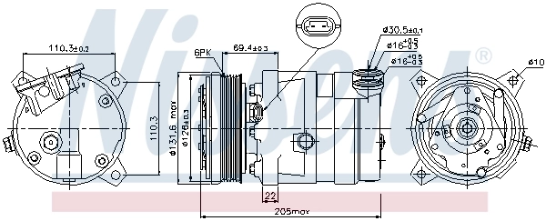 Compressor de aparelho de ar condicionado Opel Astra 51, 52, F35, M35