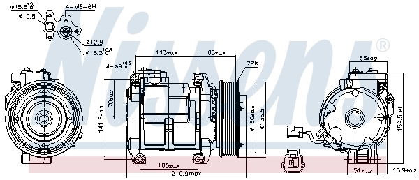 Компрессор кондиционера 89084 Nissens
