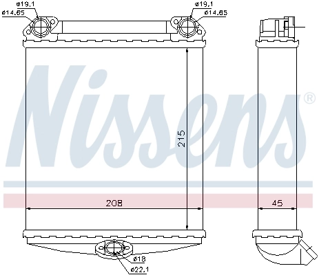 Радиатор отопителя Nissens 72001
