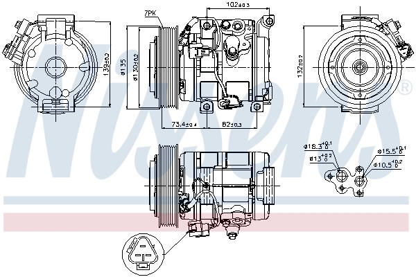 Насос кондиционера Nissens 89250