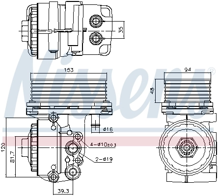 Купить NIS91327 Nissens Радиатор масляный (холодильник), под фильтром