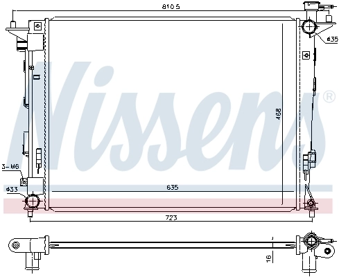 Радиатор охлаждения Nissens 675018