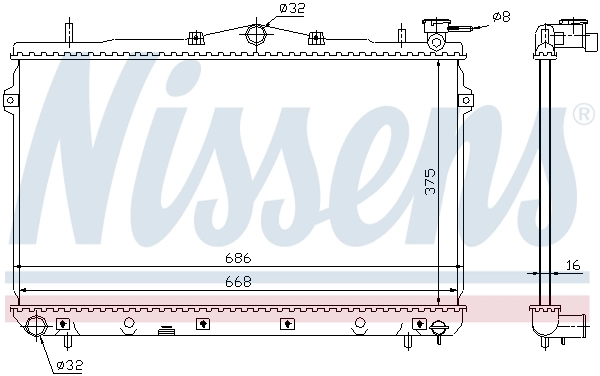 Радиатор 62298 Nissens