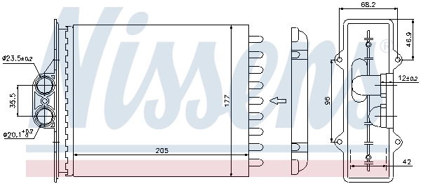 Радиатор отопителя Nissens 72657