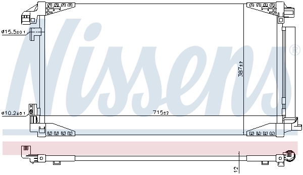 Конденсатор кондиционера Nissens 941228 цена, от 123.93 USD