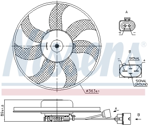 850021 Nissens Вентилятор радиатора