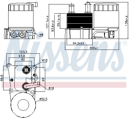 90696 Nissens Корпус маслофильтра