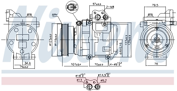 Насос кондиционера Nissens 89300