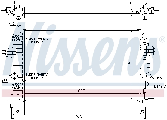 Радиатор охлаждения Nissens 630702