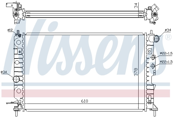 Радиатор охлаждения Nissens 630121