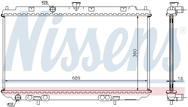 Радиатор охлаждения Nissens 67350A