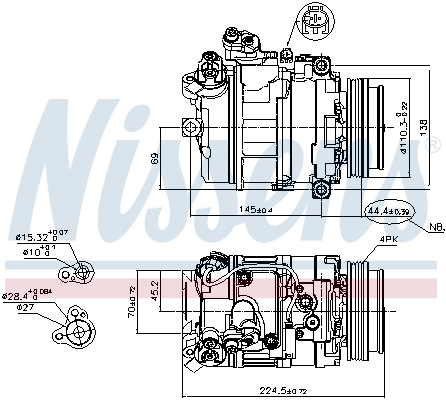 Компрессор кондиционера 89199 Nissens