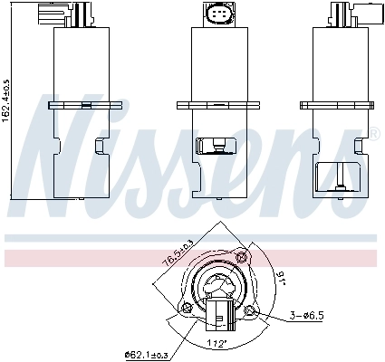 98154 Nissens Клапан рециркуляции отработавших газов EGR