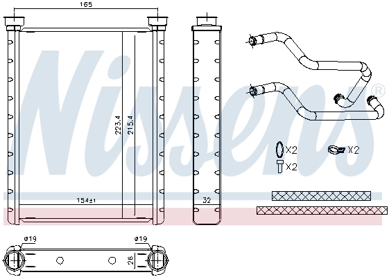 Радиатор печки (отопителя) Mando DC971381D000 цена, от 38.25 USD