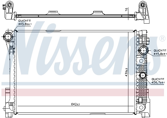 Радиатор охлаждения Nissens 67164