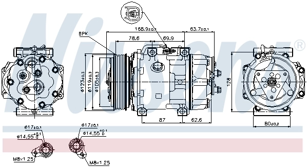 Компрессор кондиционера 89143 Nissens