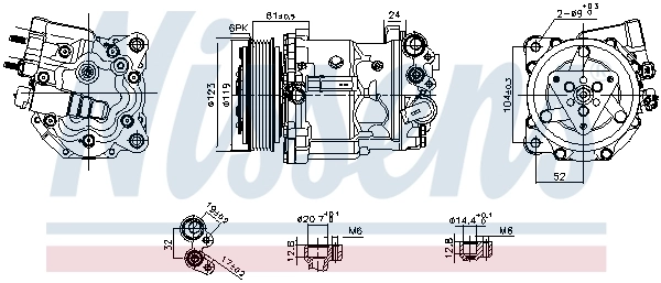 Компрессор системы кондиционирования Nissens 89398 цена, от 321.13 USD