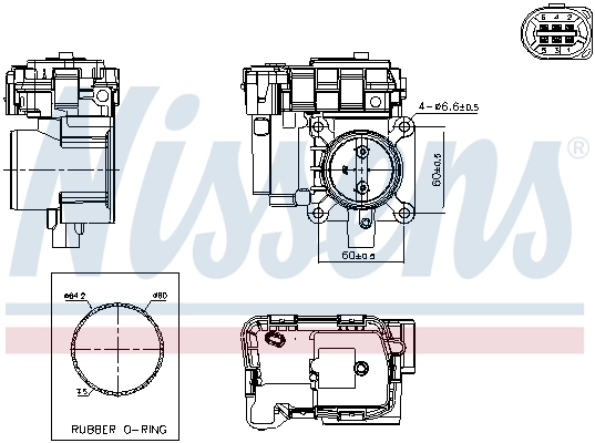 Заслонка воздушная Nissens 955263