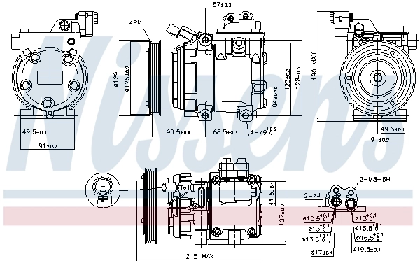 Компрессор кондиционера 89085 Nissens