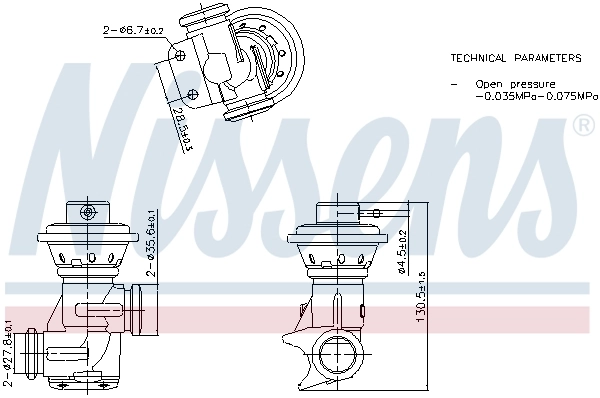 Válvula EGR de recirculação dos gases Citroen Jumper 230L