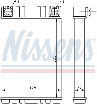 Радиатор отопителя Nissens 72028
