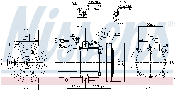 890182 Nissens Компрессор хладагента