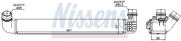 Радиатор интеркуллера Nissens 96569