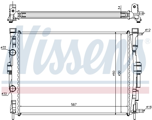 Radiador de esfriamento de motor Renault Scenic 2 JM0, JM1