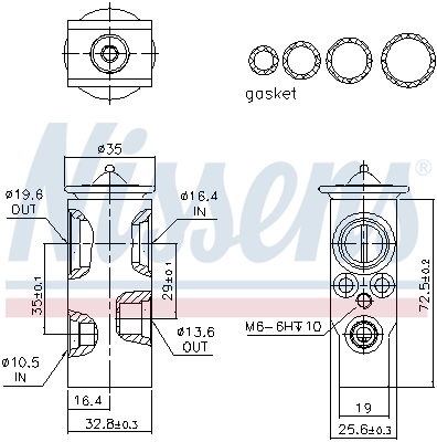 Клапан TRV, кондиционера Nissens 999369