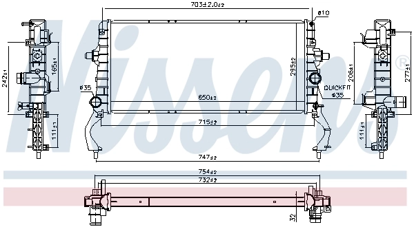 Купить 25310S0000 Hyundai/Kia Радиатор водяной