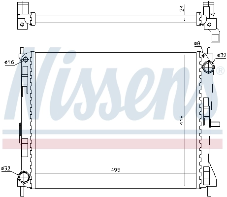 Радиатор 637605 Nissens