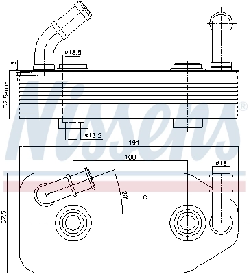 Радиатор АКПП Nissens 90667