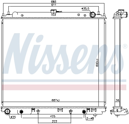 Радиатор 68809 Nissens