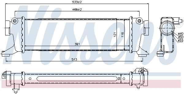 Radiador de intercooler Nissens 96782