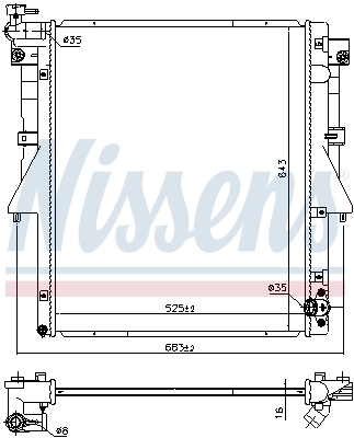 Радиатор 606549 Nissens