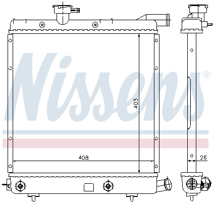 Радиатор охлаждения Nissens 60979