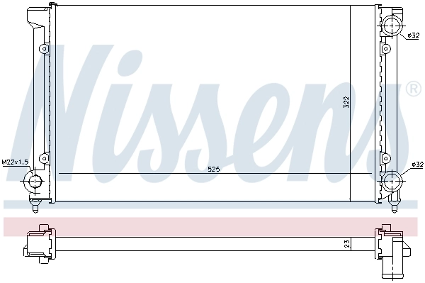 Радиатор 651741 Nissens