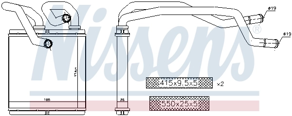 Радиатор отопителя Nissens 72216
