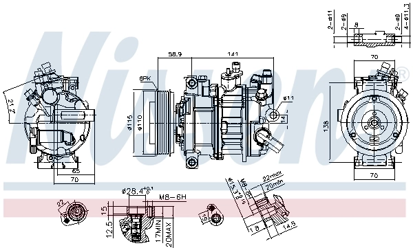 Насос кондиционера Nissens 890602