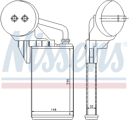 Радиатор отопителя Nissens 72207