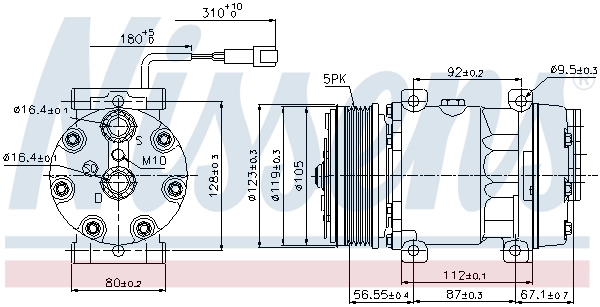 Компрессор кондиционера 89079 Nissens