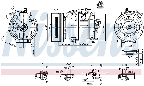 890904 Nissens Компрессор хладагента