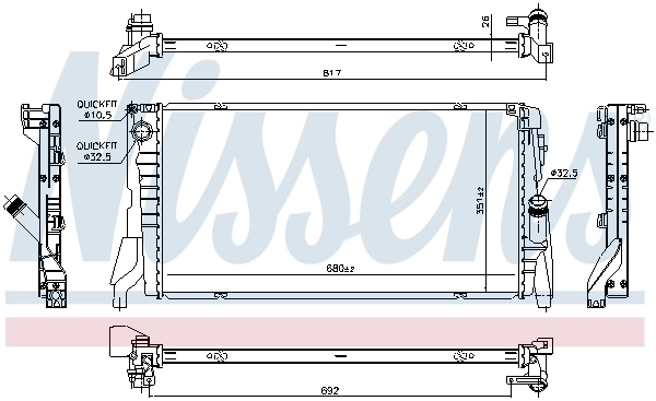 Радиатор охлаждения Nissens 69708