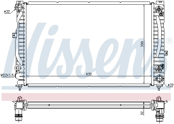 Радиатор охлаждения Nissens 60228A