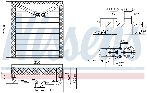Vaporizador de aparelho de ar condicionado para Mitsubishi ASX  GA