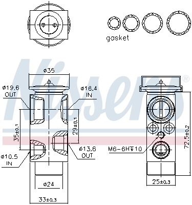 Клапан TRV, кондиционера Nissens 999361