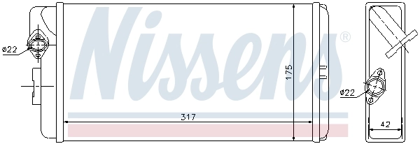 Радиатор отопителя Nissens 72035